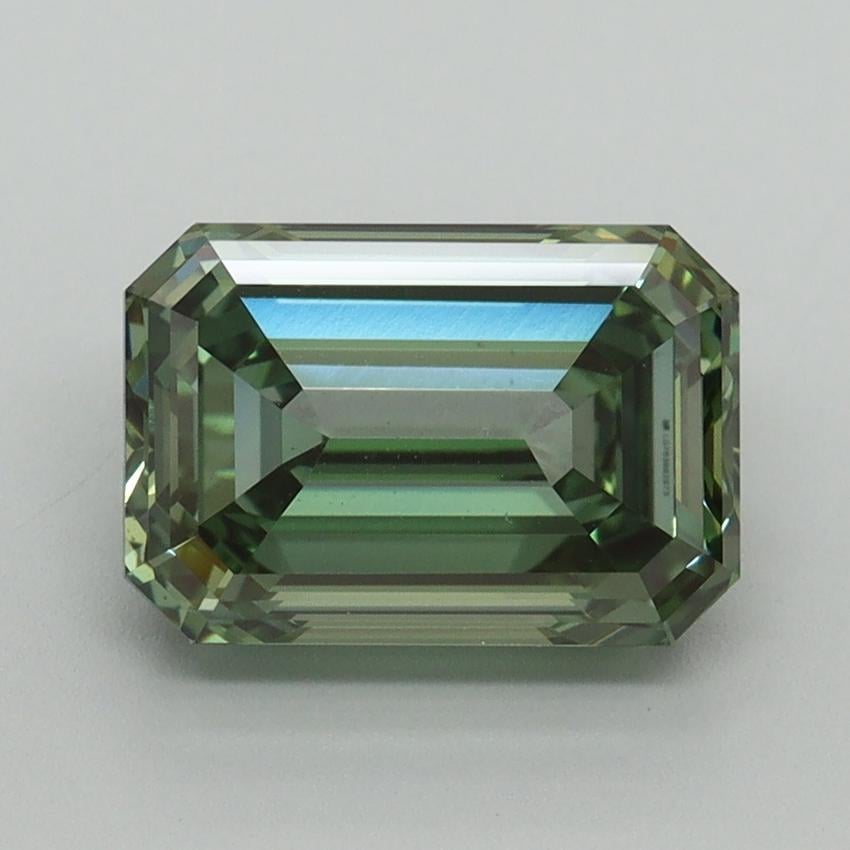 2.62 Ct. Fancy Vivid Pacific Green Emerald Lab Grown Diamond