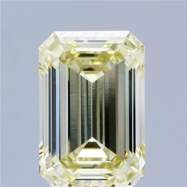 3.06 Ct. Fancy Light Yellow Emerald Lab Grown Diamond