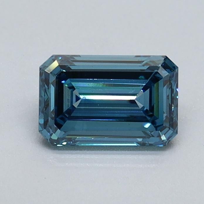 0.70 Ct. Fancy Intense Malibu Blue Emerald Lab Grown Diamond