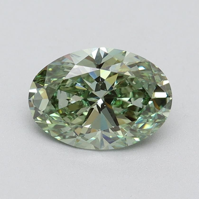 1.1 Ct. Fancy Intense Green Oval Lab Grown Diamond