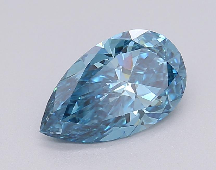0.97 Ct. Fancy Vivid Blue Pear Lab Grown Diamond
