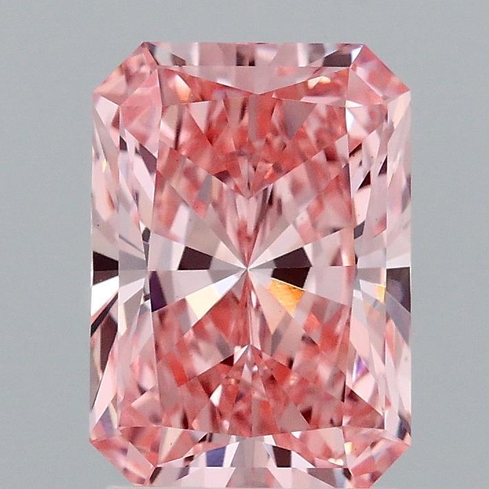 2.09 Ct. Fancy Vivid Pink Radiant Lab Grown Diamond