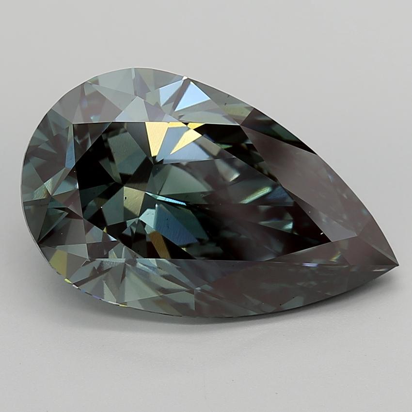 11.50 Ct. Fancy Deep  Green Pear Lab Grown Diamond