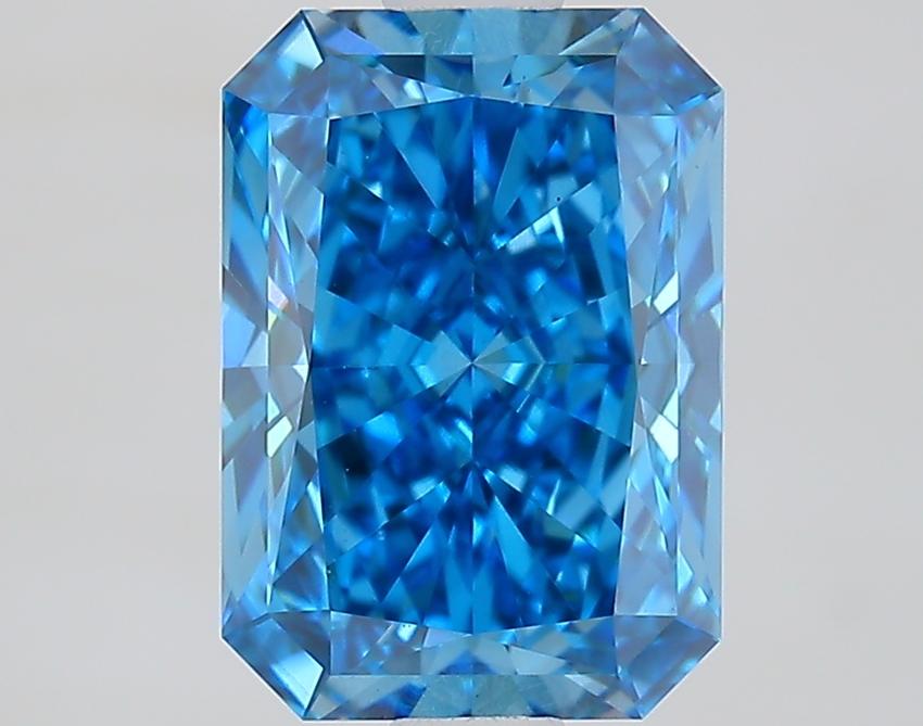 1.76 Ct. Fancy Vivid Blue Radiant Lab Grown Diamond