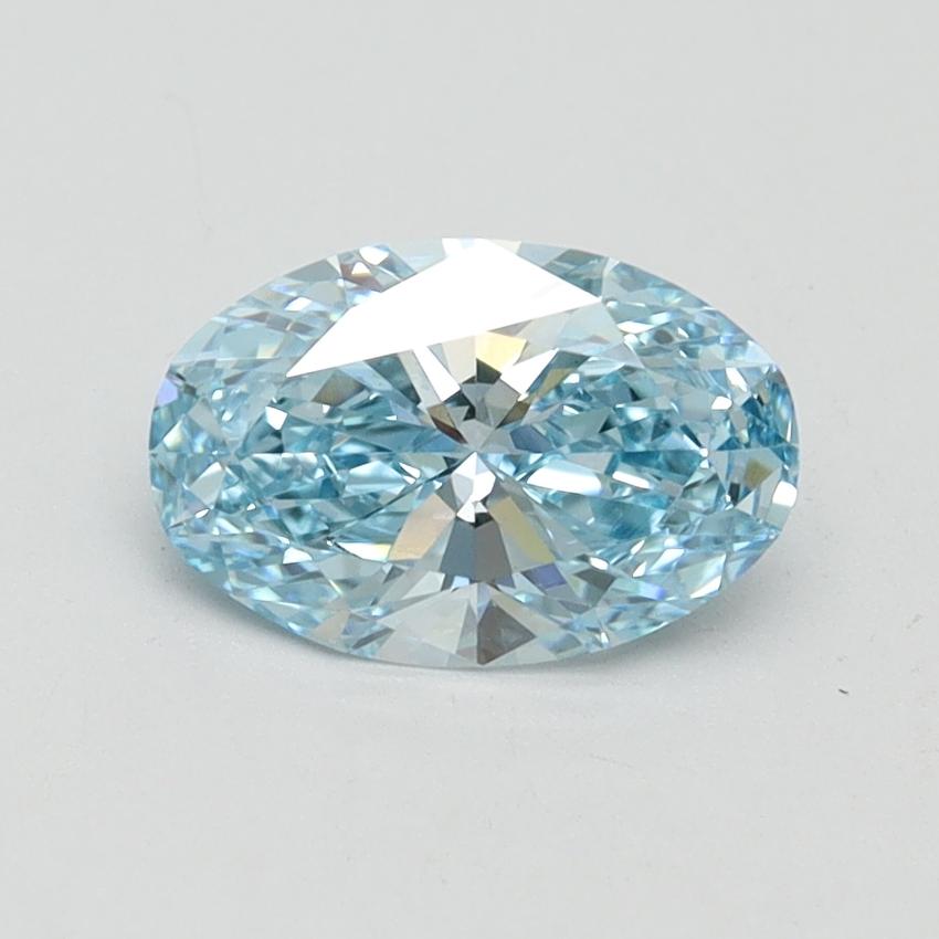 1.01 Ct. Fancy Vivid Blue Oval Lab Grown Diamond