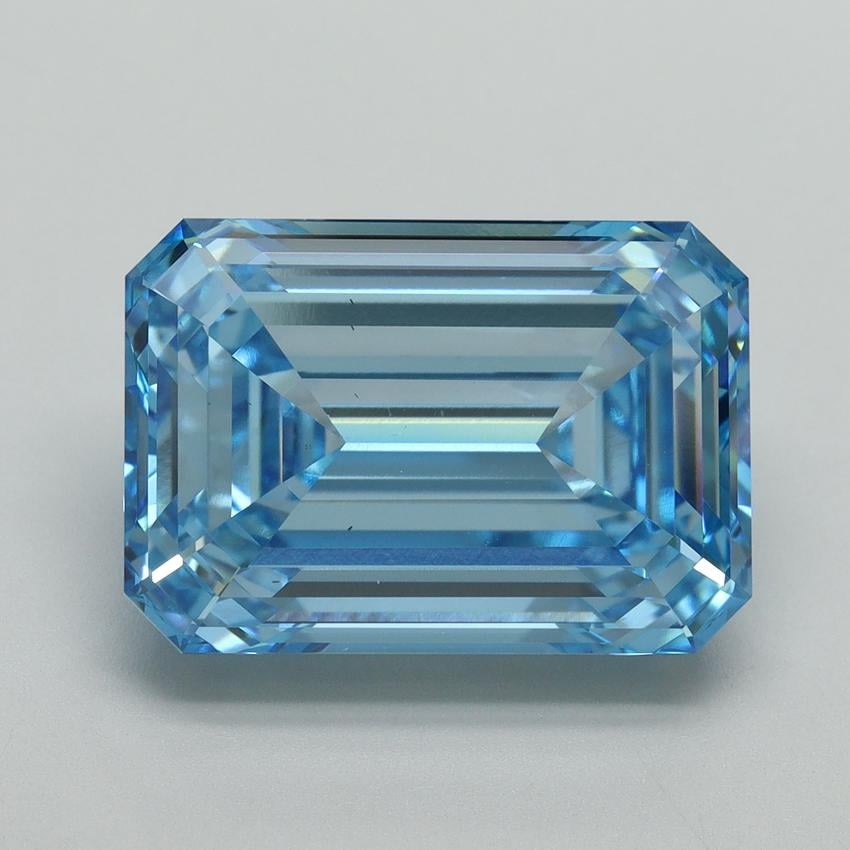 10.72 Ct. Fancy Vivid Blue Emerald Lab Grown Diamond