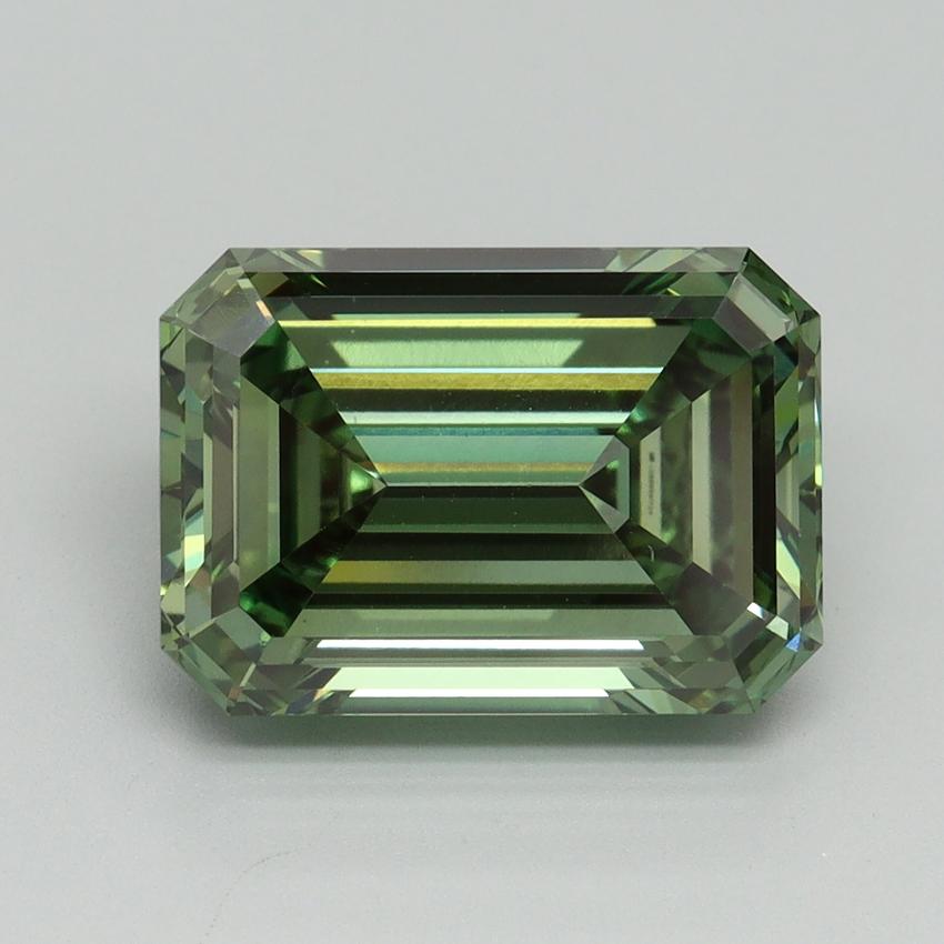 5.05 Ct. Fancy Vivid Green Emerald Lab Grown Diamond