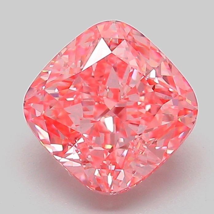 2.09 Ct. Fancy Vivid Pink Cushion Lab Grown Diamond
