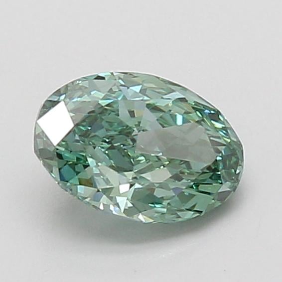 1.00 Ct. Fancy Vivid Green Oval Lab Grown Diamond