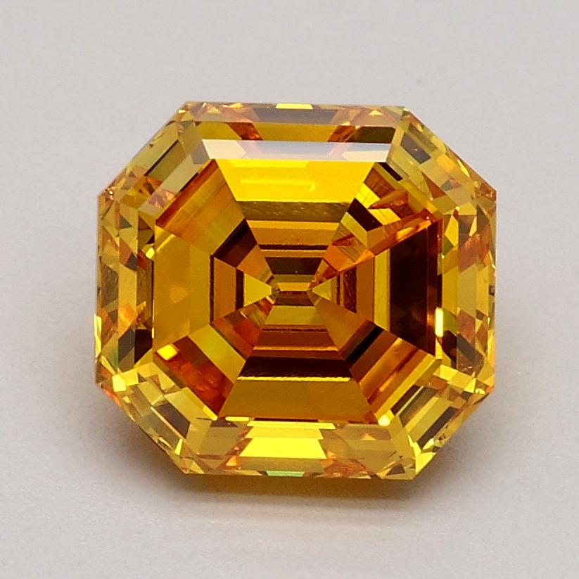 1.55 Ct. Fancy Vivid Orange Emerald Lab Grown Diamond