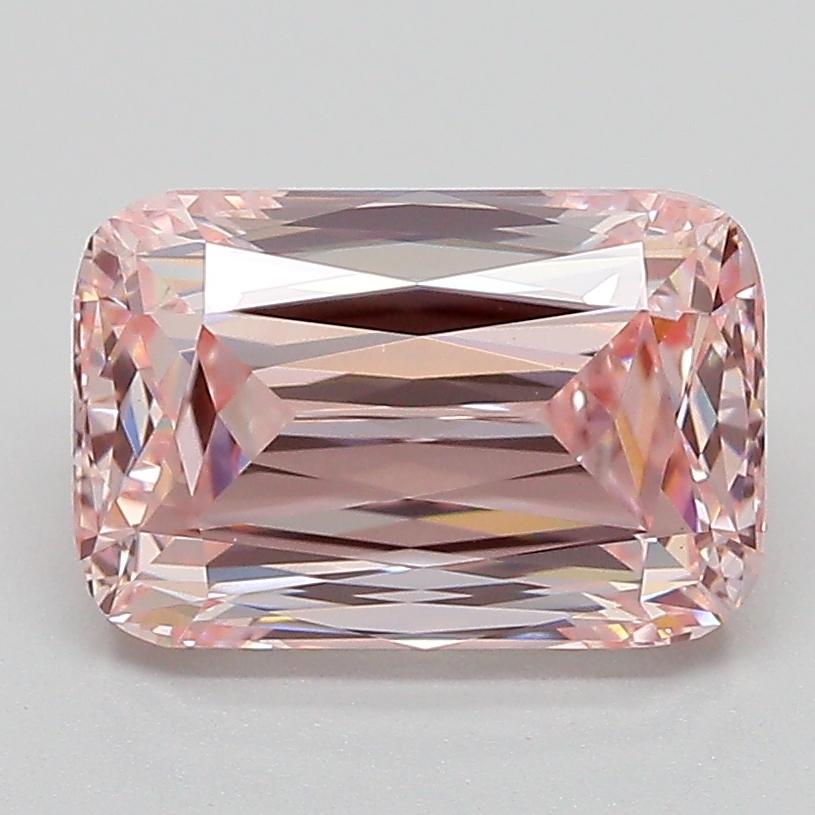 2.59 Ct. Fancy Intense  Pink Cushion Lab Grown Diamond