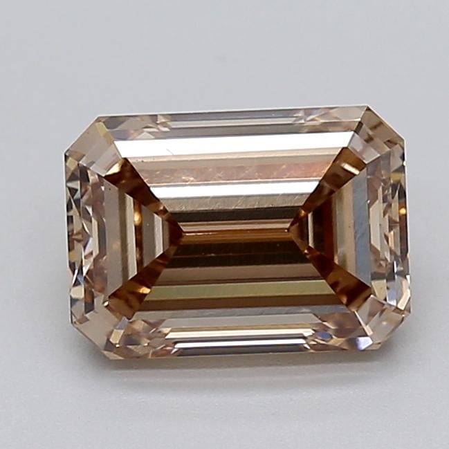 2.50 Ct. Very Light  Brown Emerald Lab Grown Diamond