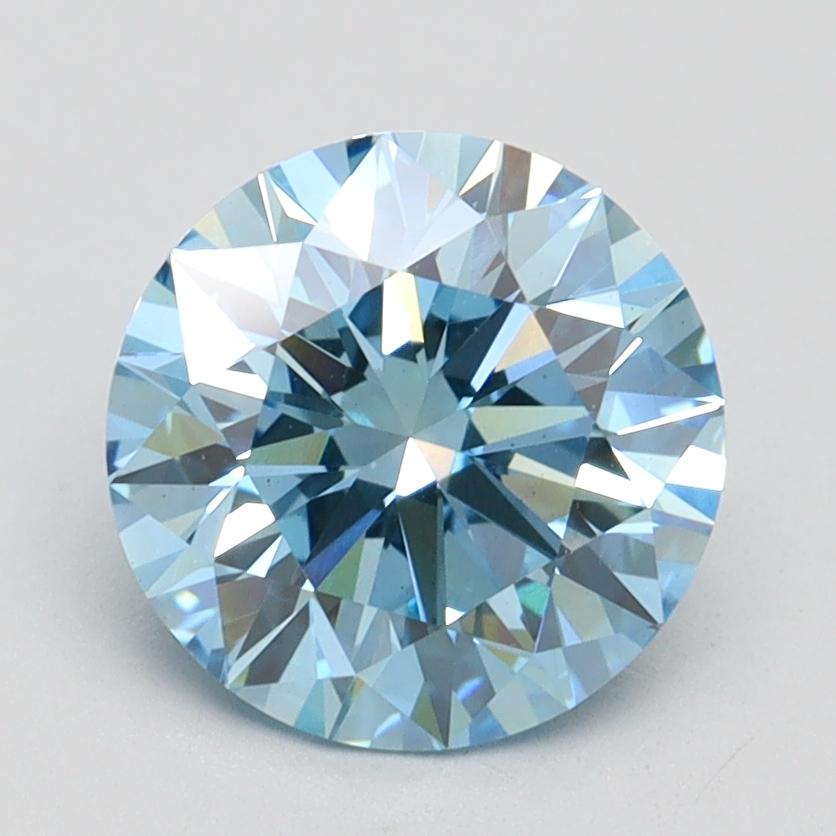 2.27 Ct. Fancy Vivid Blue Round Lab Grown Diamond