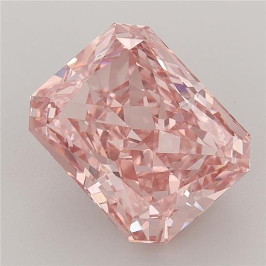 3.05 Ct. Fancy Vivid Pink Radiant Lab Grown Diamond