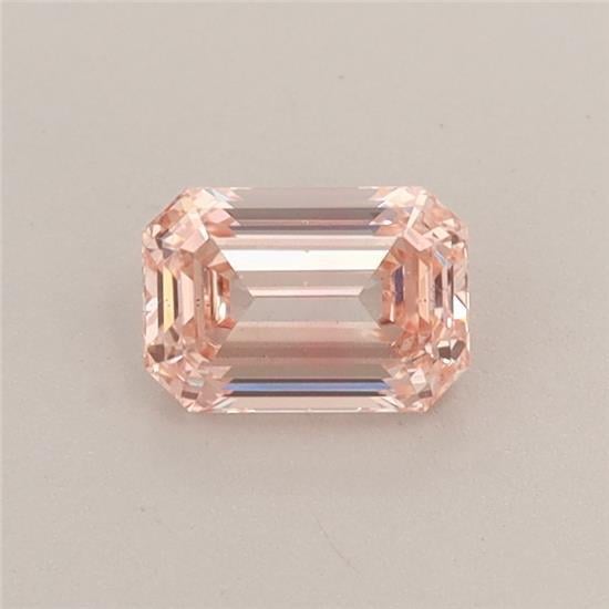0.50 Ct. Fancy Light Orange Pink Emerald Lab Grown Diamond