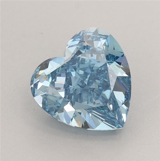 1.22 Ct. Fancy Vivid Blue Heart Lab Grown Diamond