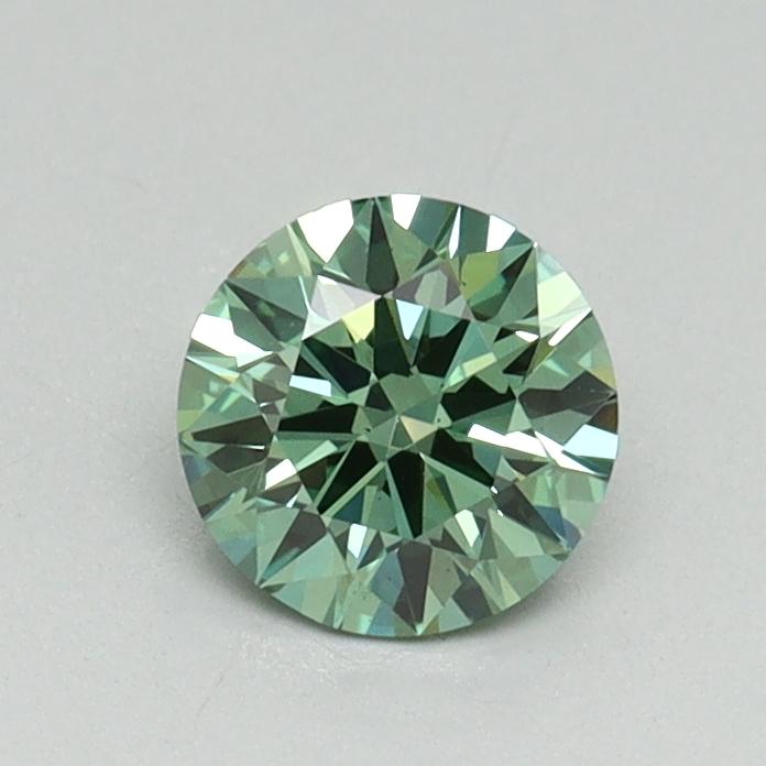 0.58 Ct. Fancy Vivid Green Round Lab Grown Diamond