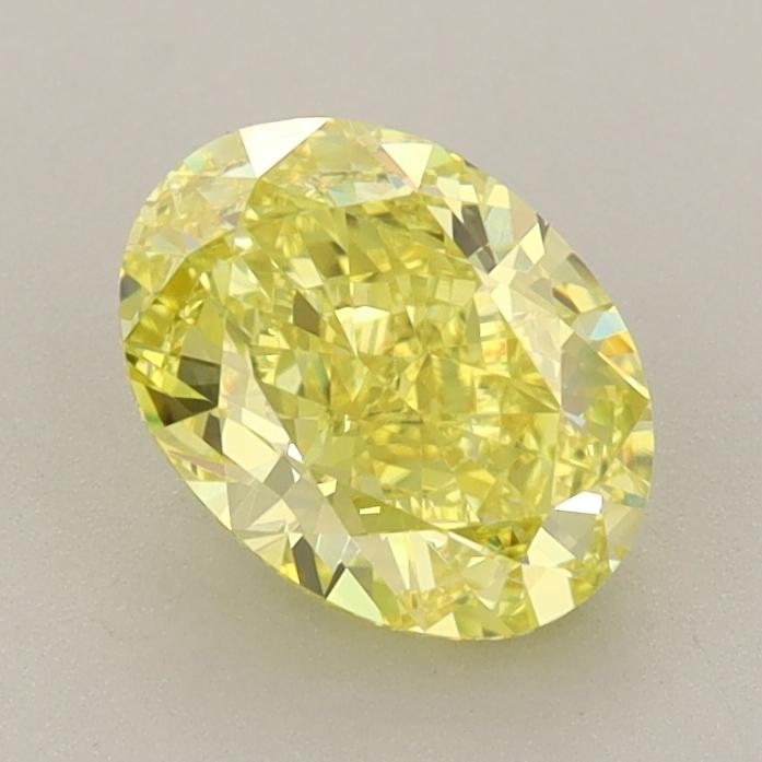 1.36 Ct. Fancy Vivid  Yellow Oval Lab Grown Diamond