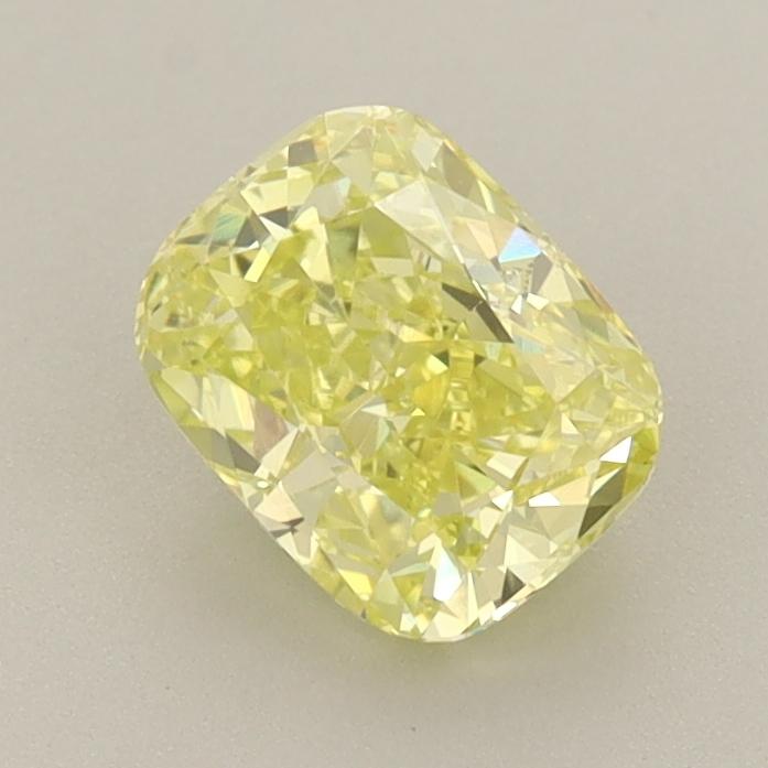 1.09 Ct. Fancy Vivid  Yellow Cushion Lab Grown Diamond