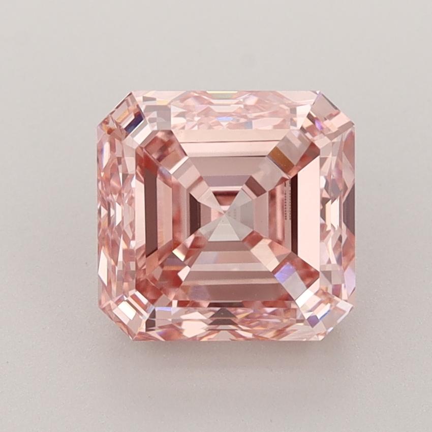 2.60 Ct. Fancy Intense  Pink Asscher Lab Grown Diamond