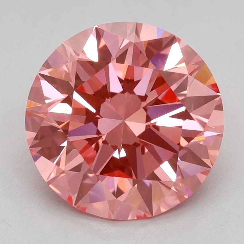 2.00 Ct. Fancy Vivid Pink Round Lab Grown Diamond