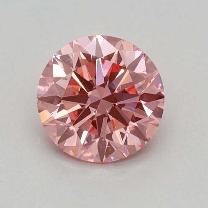 0.37 Ct. Fancy Vivid Pink Round Lab Grown Diamond
