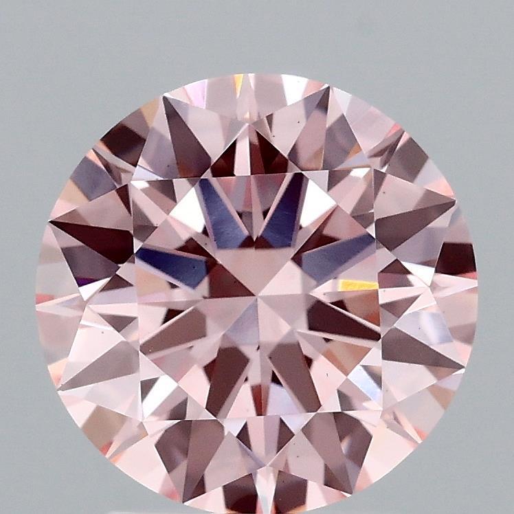 2.51 Ct. Fancy Vivid Pink Round Lab Grown Diamond