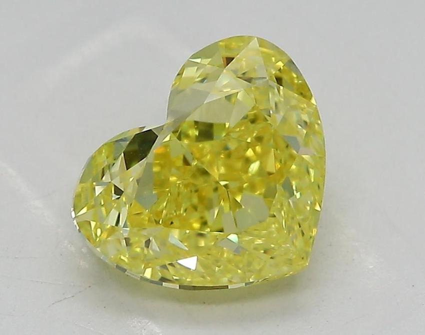 2.06 Ct. Fancy  Intense Yellow Heart Lab Grown Diamond