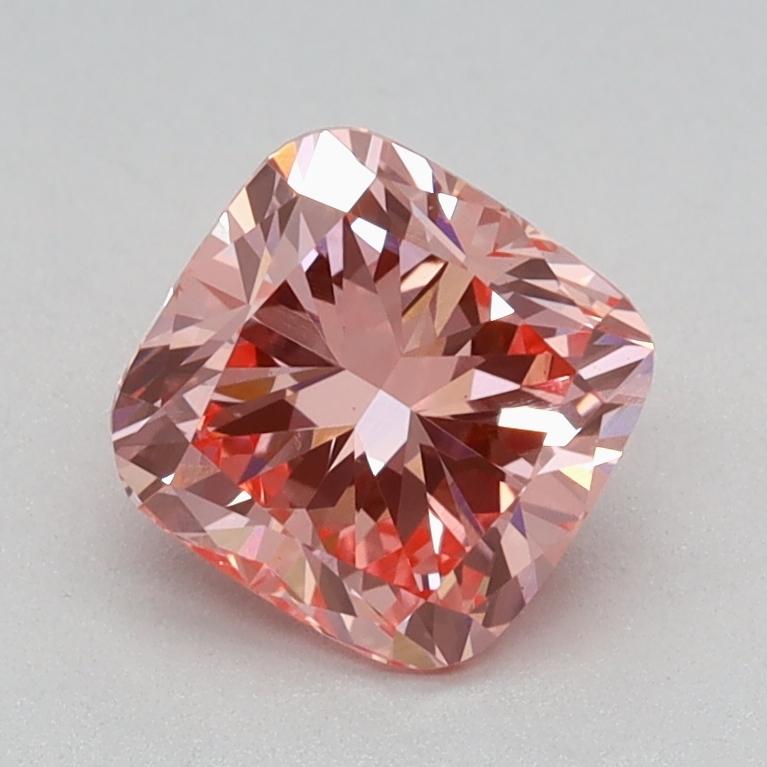 0.89 Ct. Fancy Vivid Pink Cushion Lab Grown Diamond