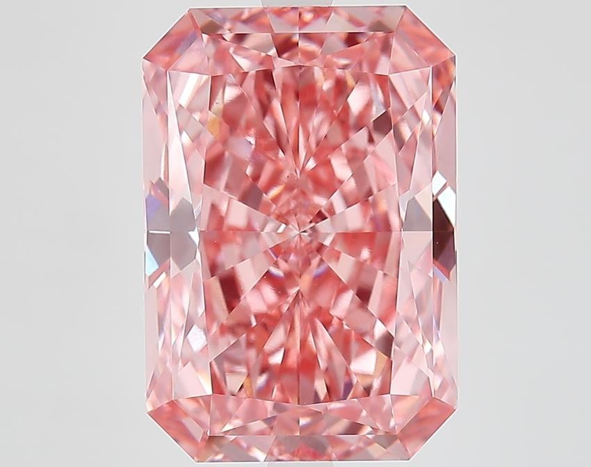 7.30 Ct. Fancy Vivid Pink Radiant Lab Grown Diamond