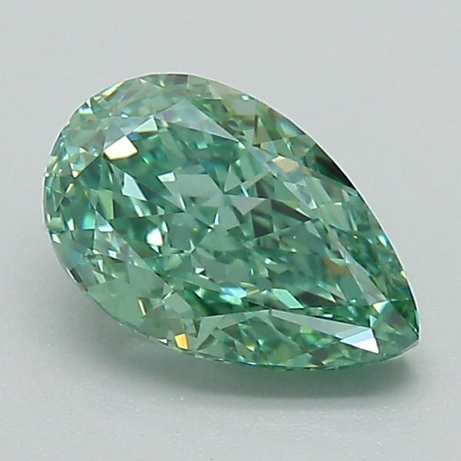 1.20 Ct. Fancy Vivid Green Pear Lab Grown Diamond