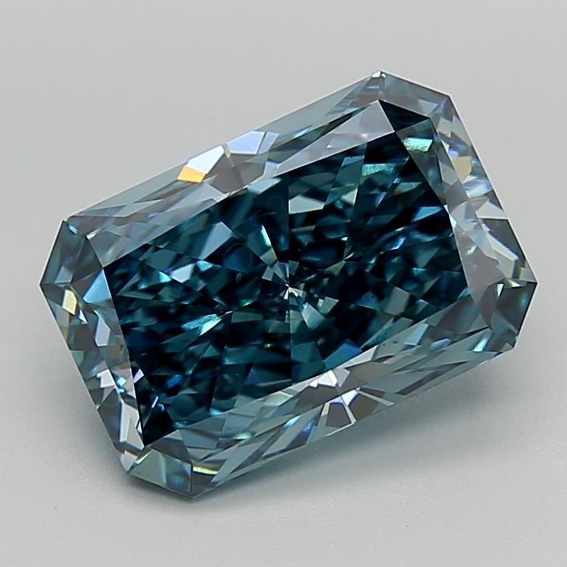 5.05 Ct. Fancy Vivid  Blue Radiant Lab Grown Diamond
