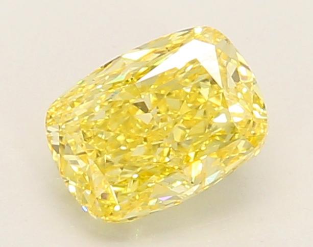 1.01 Ct. Fancy Vivid Yellow Cushion Lab Grown Diamond