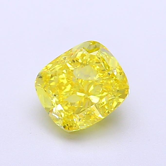 1.17 Ct. Fancy Vivid Yellow Cushion Lab Grown Diamond