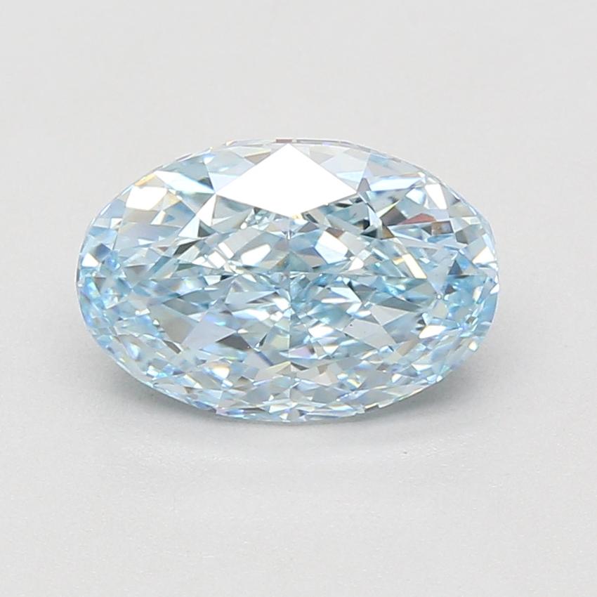 3.04 Ct. Fancy Intense Blue Oval Lab Grown Diamond