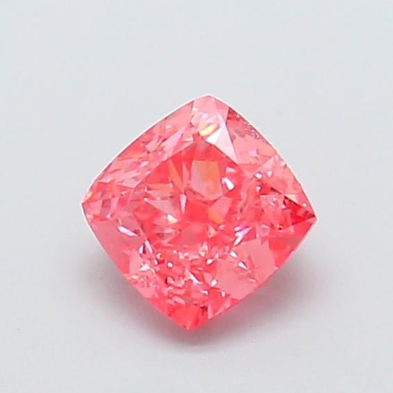 1.02 Ct. Fancy Vivid  Pink Cushion Lab Grown Diamond