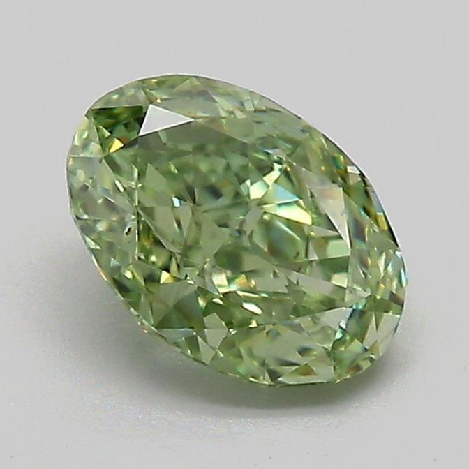 1.13 Ct. Fancy Vivid Green Oval Lab Grown Diamond