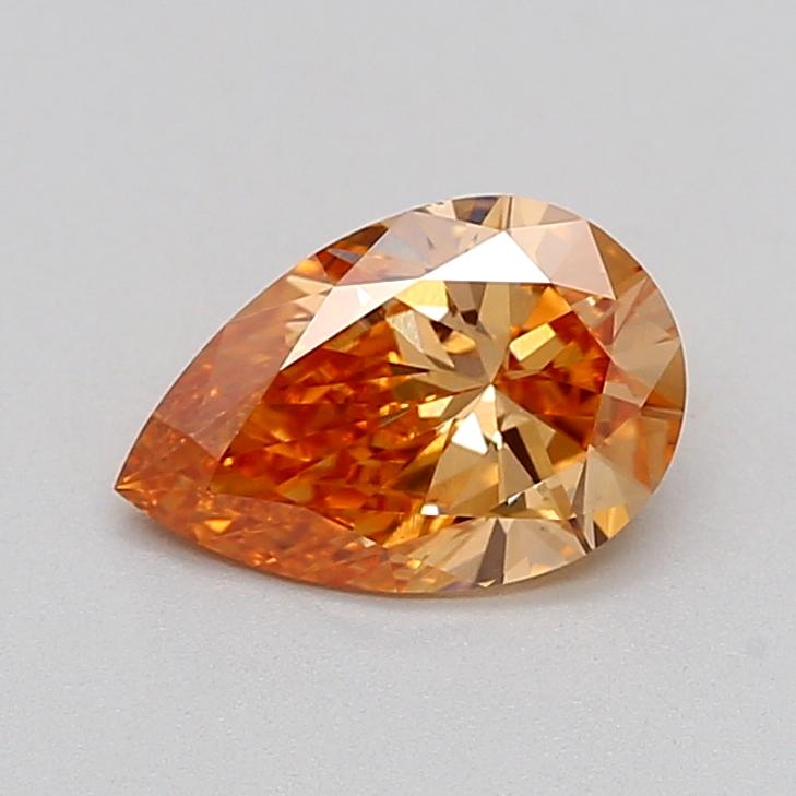 0.99 Ct. Fancy Vivid  Orange Pear Lab Grown Diamond