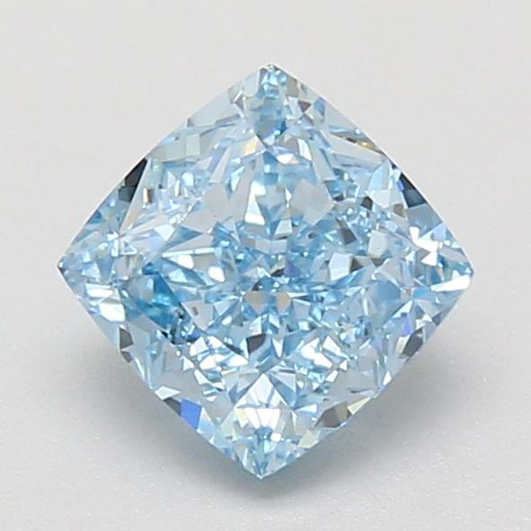 1.60 Ct. Fancy Vivid Blue Cushion Lab Grown Diamond