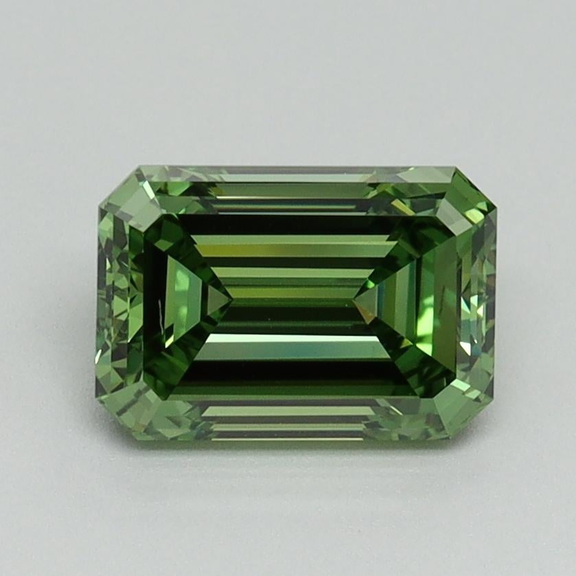 1.51 Ct. Fancy Vivid Pacific Green Emerald Lab Grown Diamond