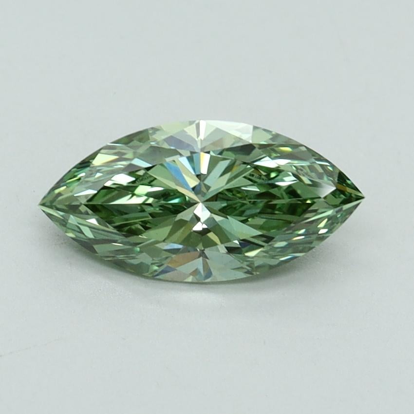 1.03 Ct. Fancy Vivid Green Marquise Lab Grown Diamond