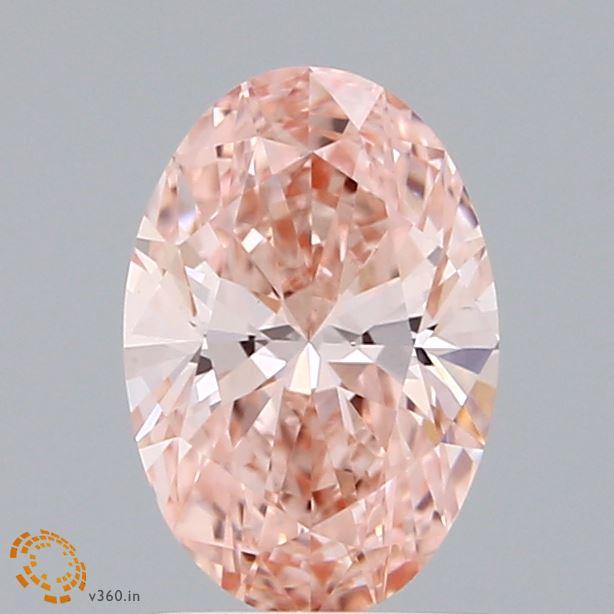 1.07 Ct. Fancy Intense  Pink Oval Lab Grown Diamond