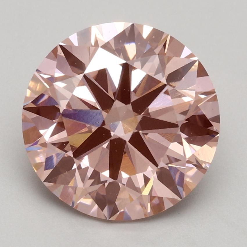 2.60 Ct. Fancy Intense Pink Round Lab Grown Diamond
