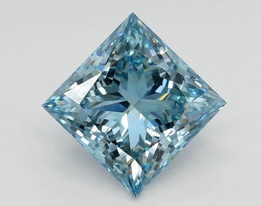 3.59 Ct. Fancy Vivid Blue Princess Lab Grown Diamond
