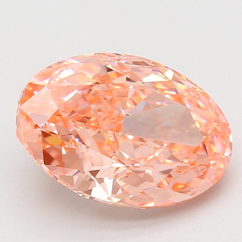 6.07 Ct. Fancy Vivid Pink Oval Lab Grown Diamond