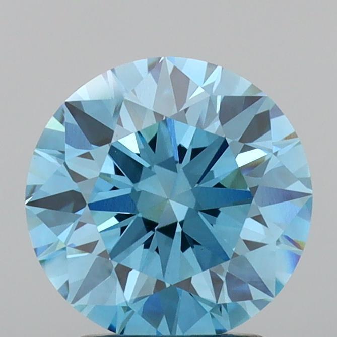 2.09 Ct. Fancy Vivid Blue Round Lab Grown Diamond