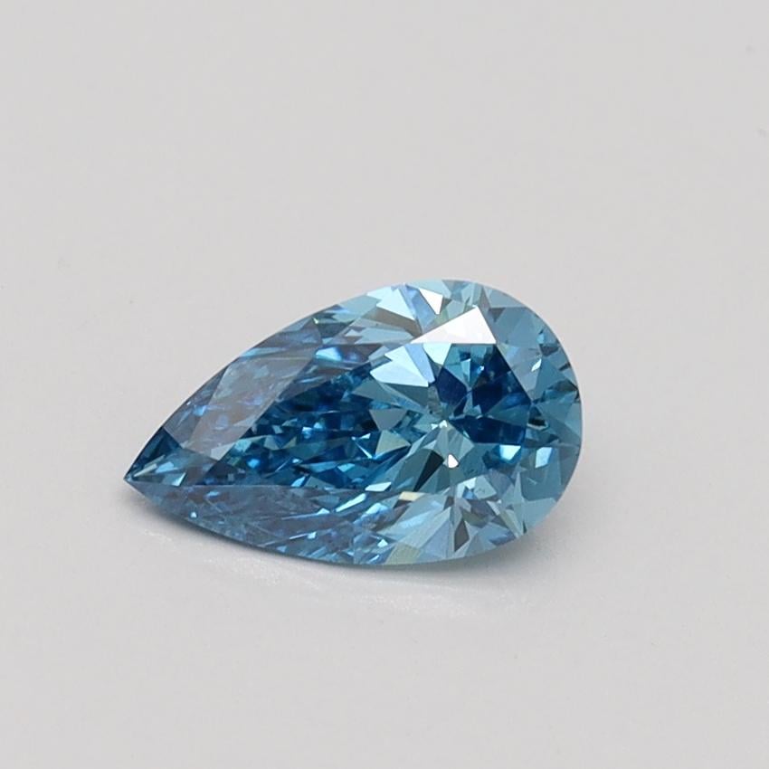 0.51 Ct. Fancy Vivid Malibu Blue Pear Lab Grown Diamond