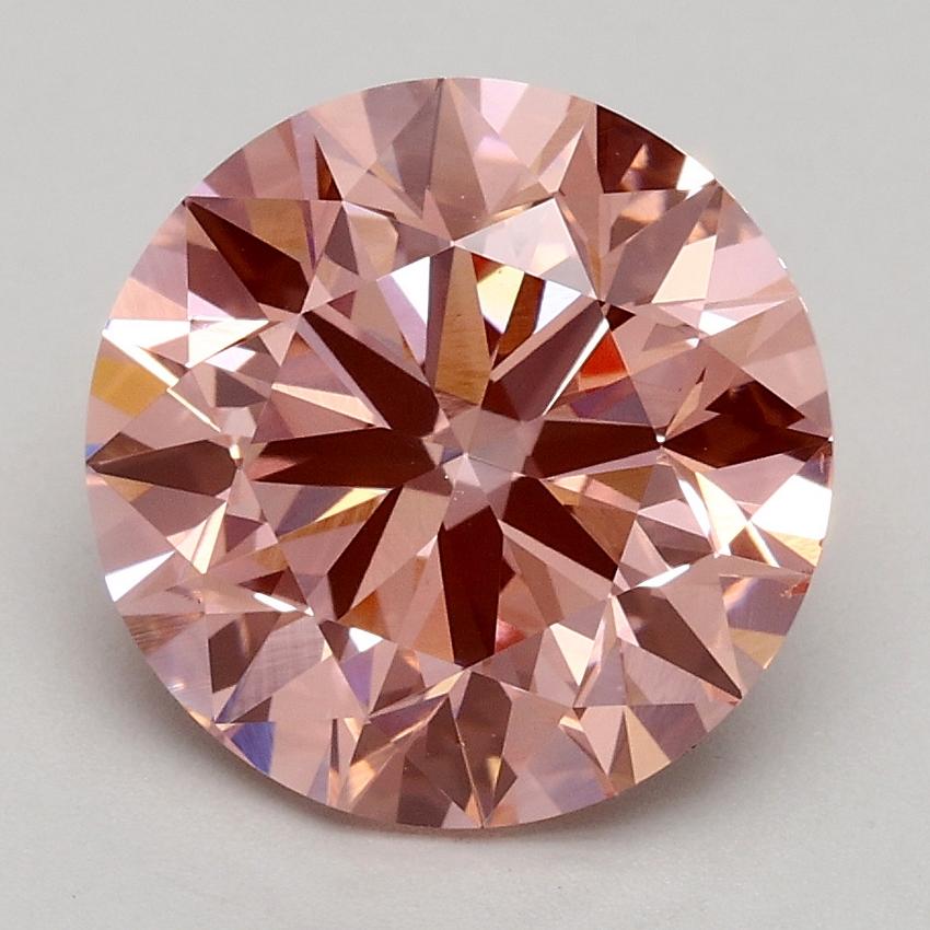 2.70 Ct. Fancy Intense Pink Round Lab Grown Diamond