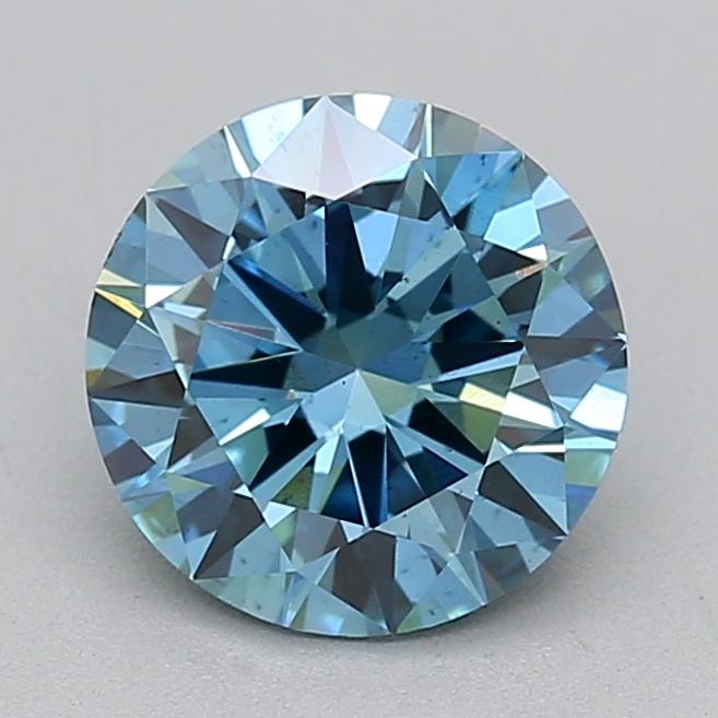 1.50 Ct. Fancy Vivid Blue Round Lab Grown Diamond