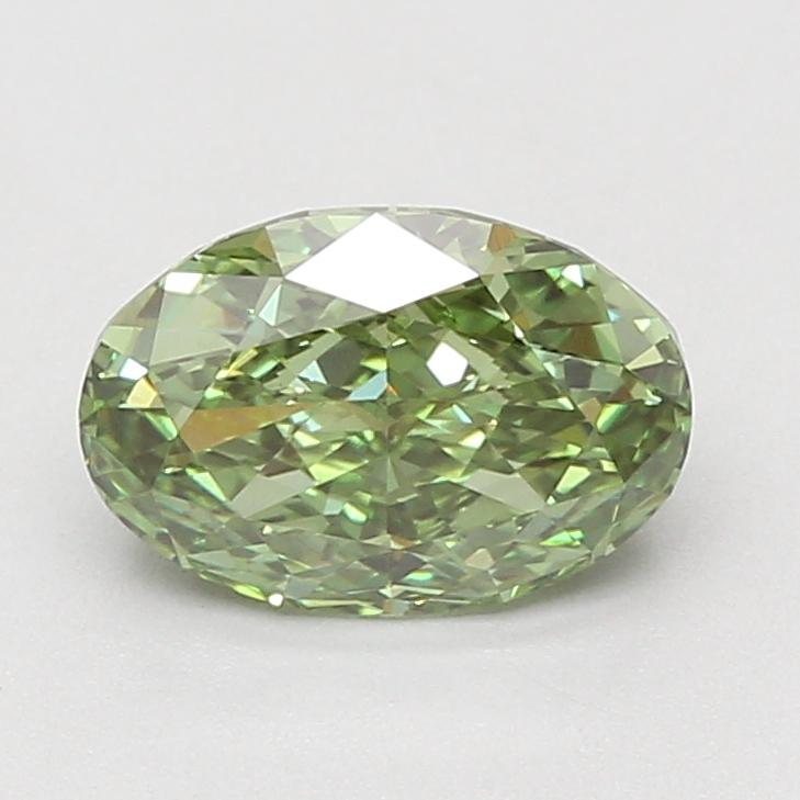 2.04 Ct. Fancy Vivid Green Oval Lab Grown Diamond